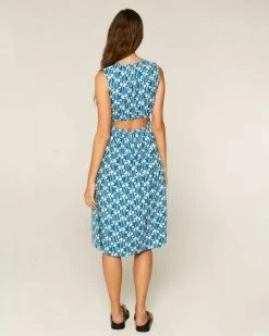 Compañía Fantástica Blue Print Dress Clothing