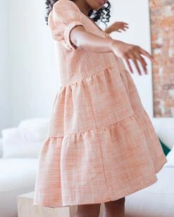 Wild Pony Dress - Orange Tweed