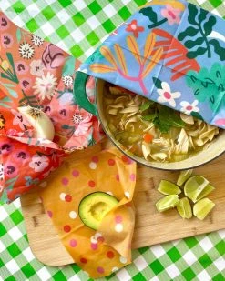 Ban.do X Zwraps Living 3 Pack Reusable Food Wraps - Picnic Polka, Summer Florals